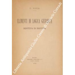 Elementi di logica giuridica. Deduttiva ed induttiva - Giuseppe Pirola - copertina