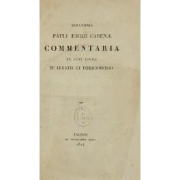 Commentaria ex jure civili de legatis et fideicommissis - copertina