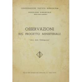 Osservazioni sul progetto ministeriale. Libro delle Obbligazioni - copertina