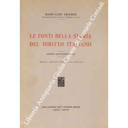 Lezioni di storia del diritto italiano. Corso universitario - Romualdo Trifone - copertina