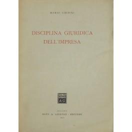 Disciplina giuridica dell'impresa - Mario Ghidini - copertina