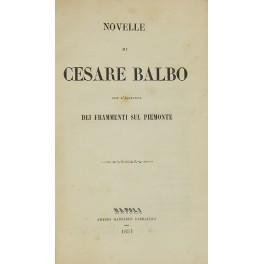 Novelle.. Con l'aggiunta dei frammenti sul Piemonte - Cesare Balbo - copertina
