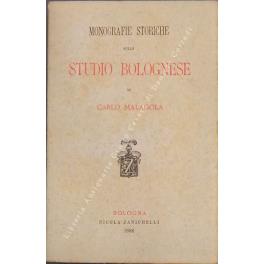 Monografie storiche sullo studio bolognese - Carlo Malagola - copertina