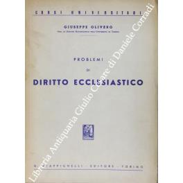 Problemi di diritto ecclesiastico - Giuseppe Olivero - copertina