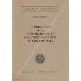 Il principio della proporzionalità nell'ordinamento internazionale - Enzo Cannizzaro - copertina