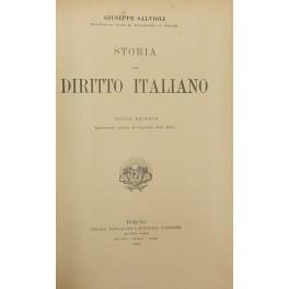 Storia del diritto italiano - Giuseppe Salvioli - copertina