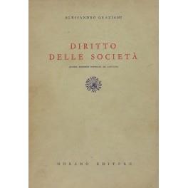 Diritto delle società - Alessandro Graziani - copertina