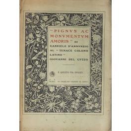Pignus ac monumentum amoris di Gabriele D'Annunzio al Tenace colono latino - Giovanni Del Guzzo - copertina
