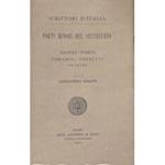 Poeti minori del Settecento. Savioli. Pompei. Paradisi. Cerretti ed altri. a cura di Alessandro Donati