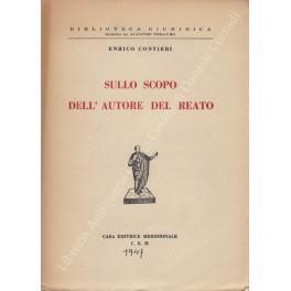 Sullo scopo dell'autore del reato - Enrico Contieri - copertina