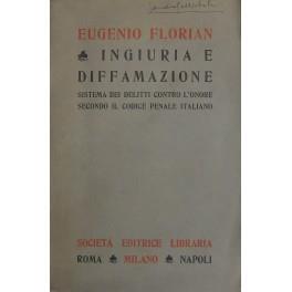 Ingiuria e diffamazione. Sistema dei delitti contro l'onore secondo il Codice penale italiano - copertina