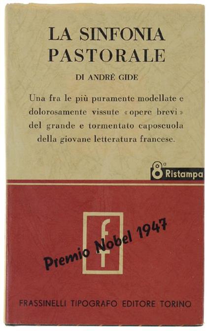 La SINFONIA PASTORALE. Traduzione di Emilio Castellani - André Gide - copertina