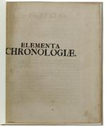 Elementa Chronologiae