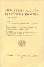 Annali della Facoltà di Lettere e Filosofia. III (1965-1966)