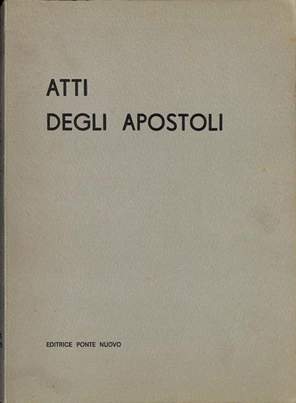 Atti degli Apostoli - copertina