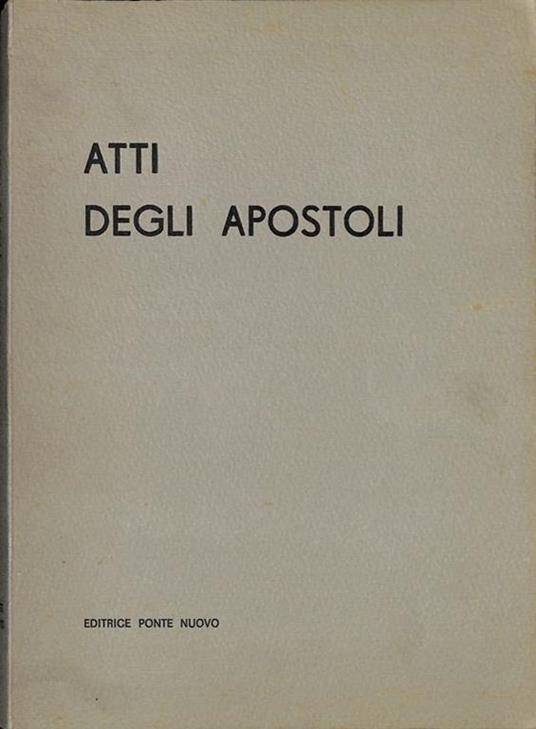Atti degli Apostoli - copertina