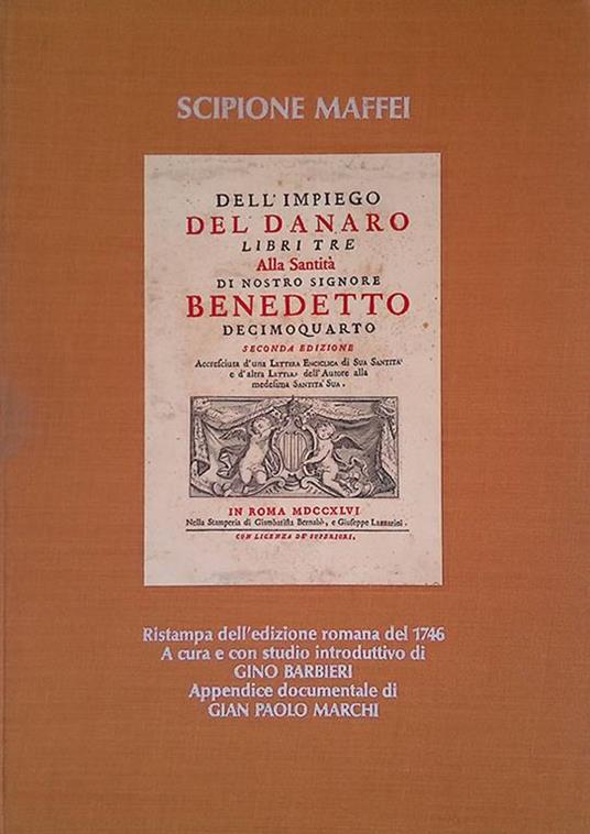 Dell'impiego del danaro - Scipione Maffei - copertina