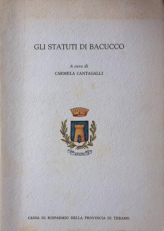 Gli Statuti di Bacucco - copertina