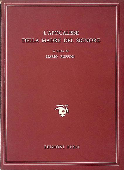 L' apocalisse della Madre del Signore - Mario Ruffini - copertina