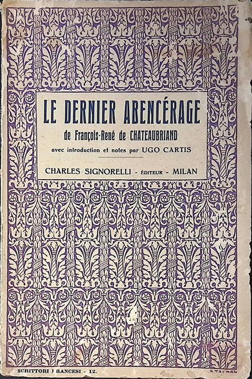 Le dernier abencérage - copertina