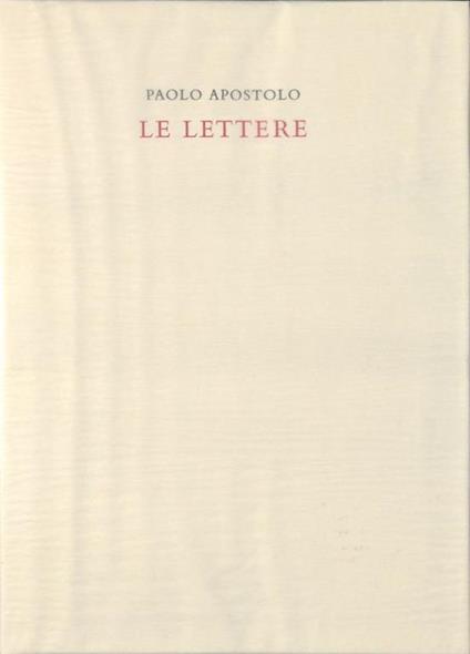 Le lettere - Paolo (san) - copertina
