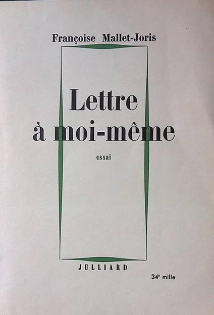 Lettr à moi-meme - copertina