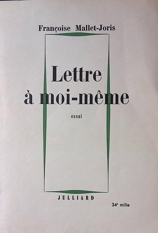 Lettr à moi-meme - copertina