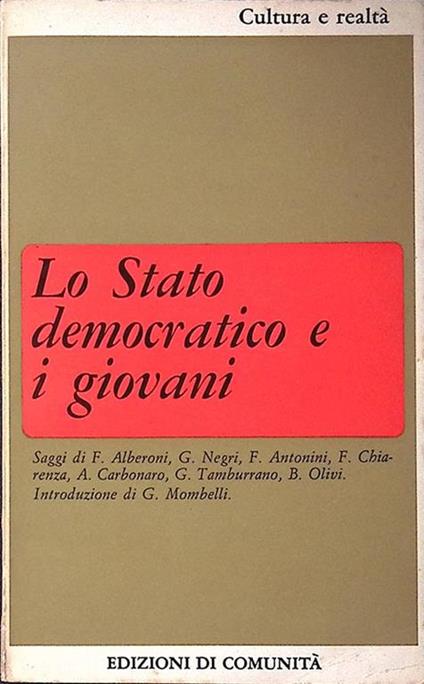 Lo stato democratico e i giovani - copertina
