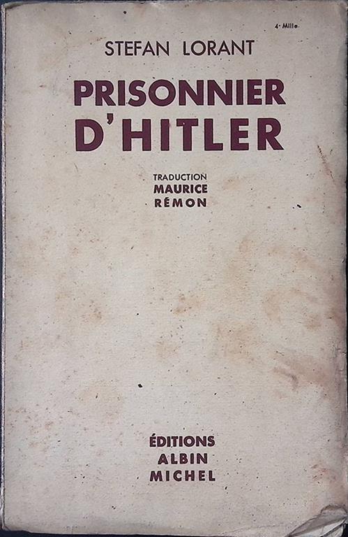 Prisonnier d'Hitler - copertina