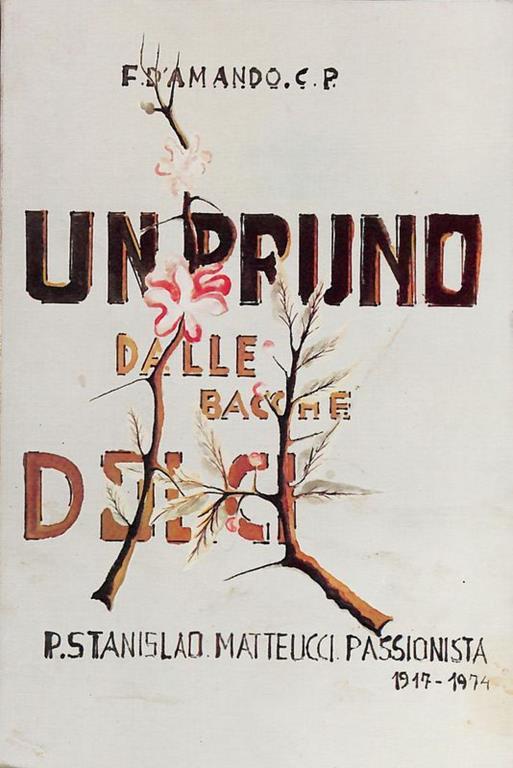 Un pruno dalle bacche dolci. P. Stanislao Matteucci Passionista 1917-1974 - Filippo D'Amando - copertina