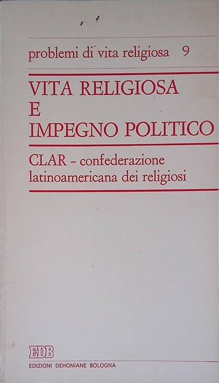 Vita religiosa e impegno politico - copertina