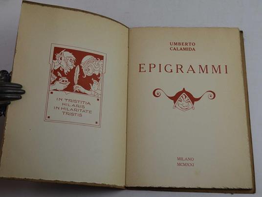 Epigrammi… - Umberto Calamita - copertina
