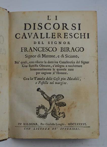 Opere cavalleresche… Distinte in quattro Libri… - Francesco Barrago - copertina