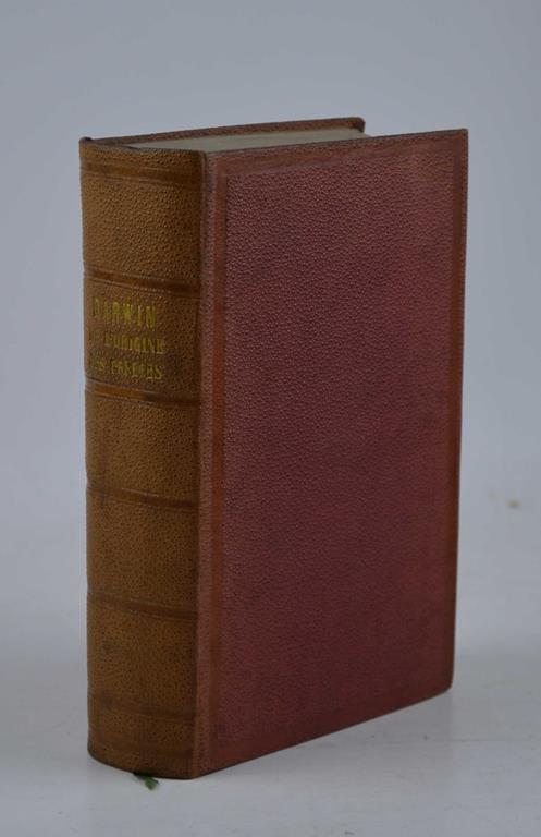De l'origine des espèces ou des lois du progrès chez les étres organisés... Traduit en francais sur le troisième édition avec l'autorisation de l'Auteur par Mlle Clémence-Auguste Royer. Avec une préface et des notes du traducteur - copertina
