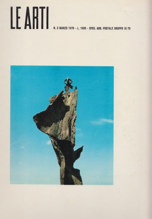 Le arti 3 Marzo 1970 - Anonimo - copertina