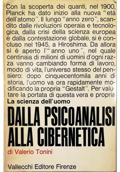 La scienza dell'uomo Dalla psicoanalisi alla cibernetica - Valerio Tonini - copertina