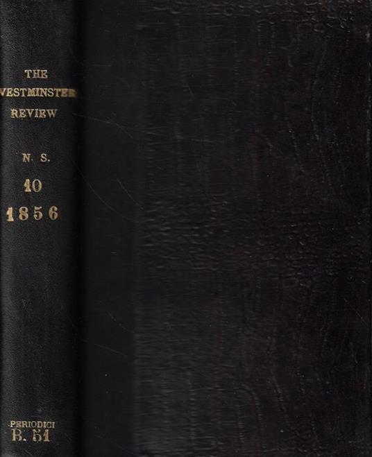 The Westminster Review October 1856 - copertina