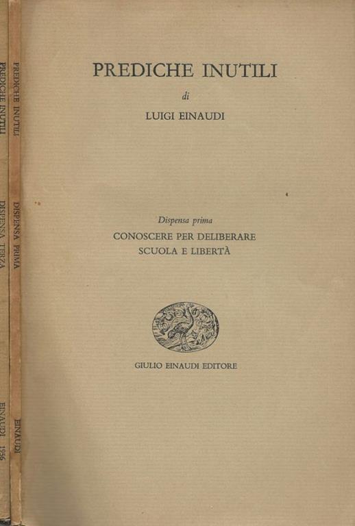 Prediche inutili - Luigi Einaudi - copertina