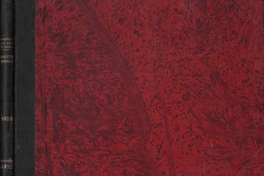 Ufficio idrografico del Magistrato alle acque di Venezia- Bollettino mensile Anno 1922 - copertina