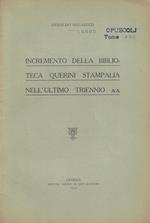 Incremento della Biblioteca Querini Stampalia nell'ultimo triennio Arnaldo Segarizzi