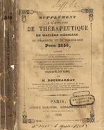 Supplement a l'annuaire de therapeutique de matiere medicale de pharmacie de toxicologie pour1856 M.Bouchardat