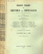 Archivio italiano di anatomia e di embriologia. Vol.LXXXV, 1980. 4voll I.Fazzari, E.Allara, diretto da