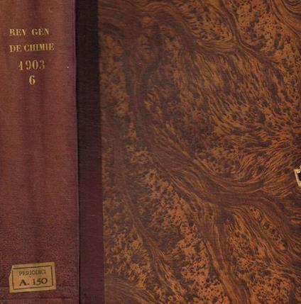 Revue generale de chimie pure et appliquee. Repertoire general de chimie pure et appliquee. 1903 - copertina
