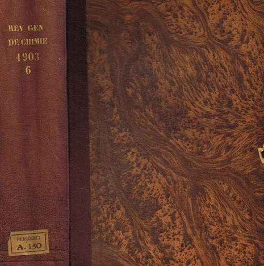 Revue generale de chimie pure et appliquee. Repertoire general de chimie pure et appliquee. 1903 - copertina