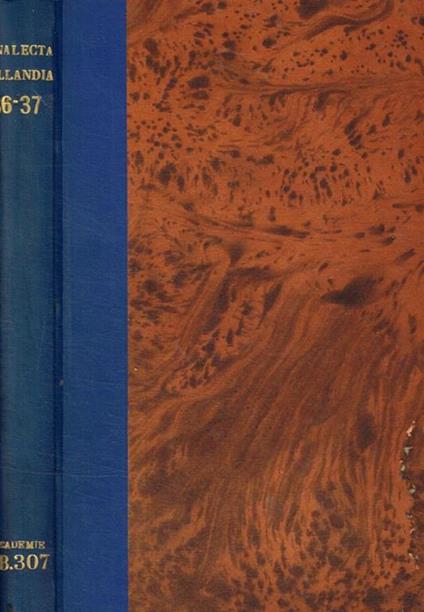 Analecta bollandiana. Tomus XXXVI-XXXVII - copertina