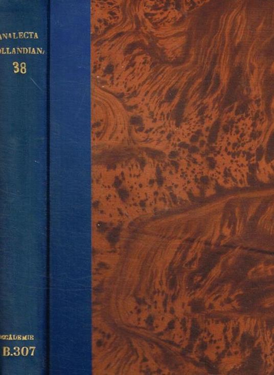 Analecta bollandiana. Tomus XXXVIII - copertina