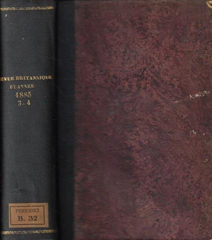 Revue Britannique Anno 1885 - copertina