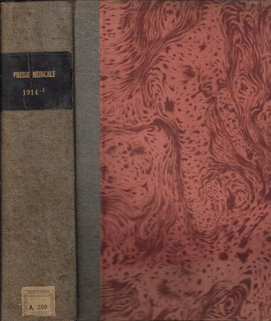 La Presse Medicale gennaio-giugno Anno 1914 - copertina
