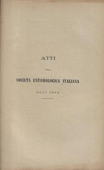 Atti della Società Entomologica Italiana Anno 1884