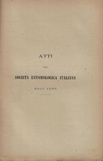 Atti della Società Entomologica Italiana Anno 1885